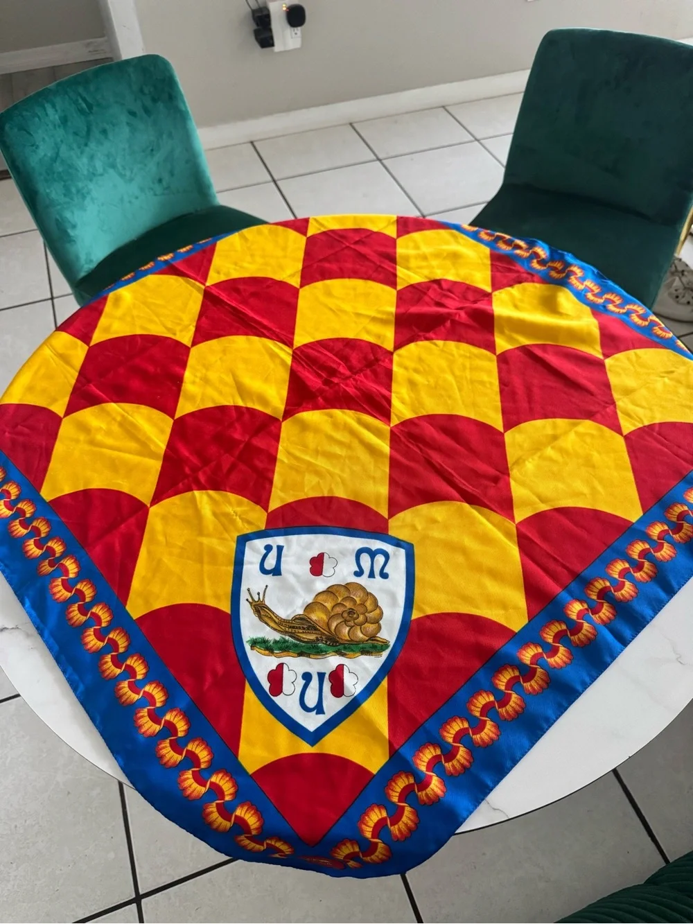Turbanti Fabio Siena Italian Contrada Snail Palio Scarf 100% Polyester